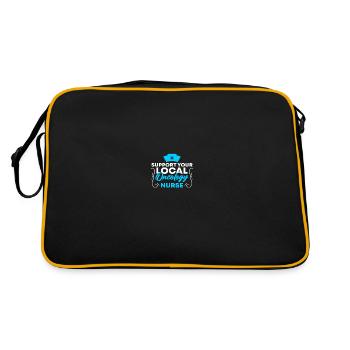 Oncologist Oncology Nurse - Retro Bag - black/gold - Back