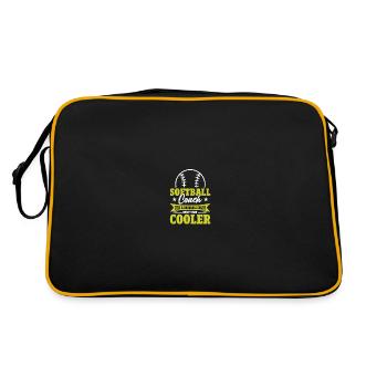 Softball-Trainerin - Retro Tasche - Schwarz/Gold - Hinten