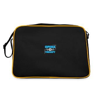 Musik Musical Chor Oper Sängerin - Retro Tasche - Schwarz/Gold - Hinten
