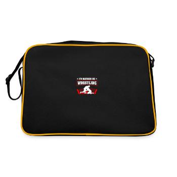 Wrestling Ringer - Retro Tasche - Schwarz/Gold - Hinten
