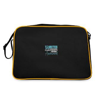 Awareness of Tourette's syndrome - Retro Bag - black/gold - Back
