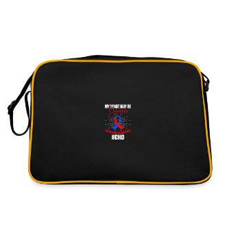Congenital heart defect CHD consciousness - Retro Bag - black/gold - Back
