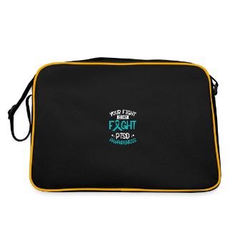 PTSD Awareness - Retro Bag - black/gold - Back