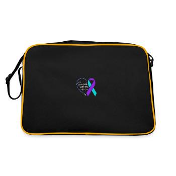 Sunflower Suicide Prevention Suicide Education - Retro Bag - black/gold - Back