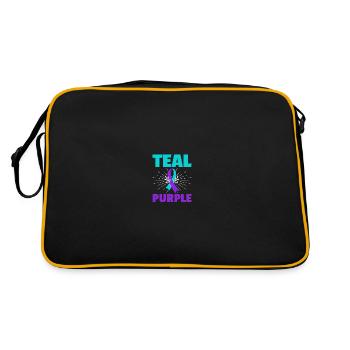 Sunflower Suicide Prevention Suicide Education - Retro Bag - black/gold - Back