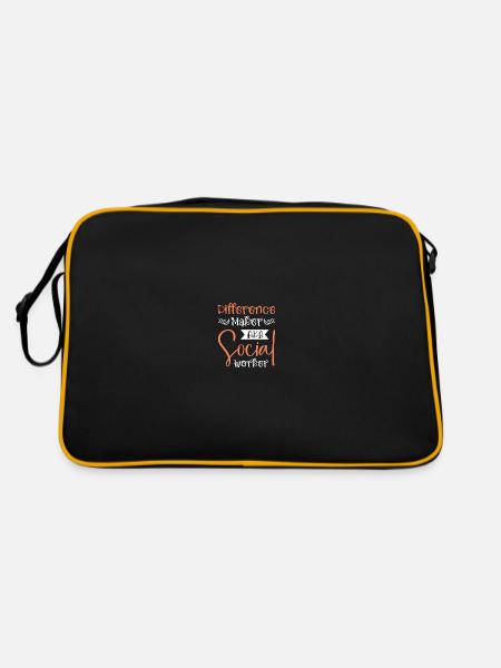 Travailleur social scolaire - Sac Retro - noir/or - Dos