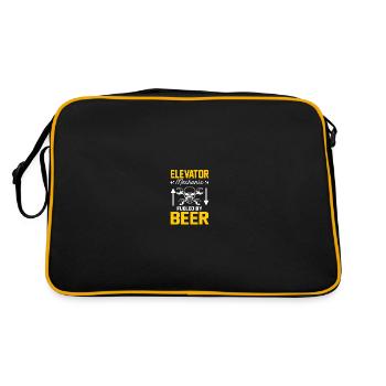 Elevator Technician Elevator Mechanic - Retro Bag - black/gold - Back
