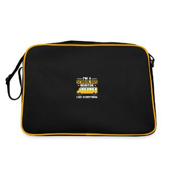 School Bus Monitor - Retro Bag - black/gold - Back