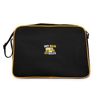 School Bus Monitor - Retro Bag - black/gold - Back