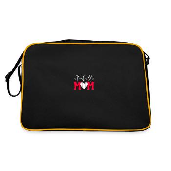 Teeball Tee Ball Tball Mom - Retro Tasche - Schwarz/Gold - Hinten