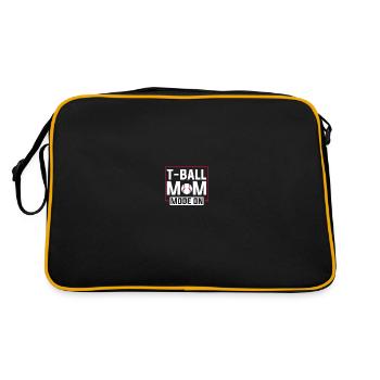 Teeball Tee Ball Tball Mom - Retro Tasche - Schwarz/Gold - Hinten