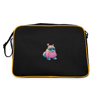 Worm Winter - Retro Bag - black/gold - Back