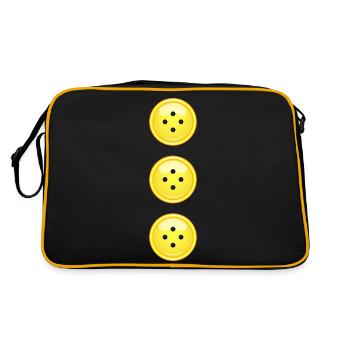 colored buttons yellow button button extravagant fashion - Retro Bag - black/gold - Back