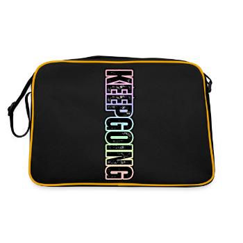 KEEP GOING – Pastel Vertical Theme - Retro Bag - black/gold - Back