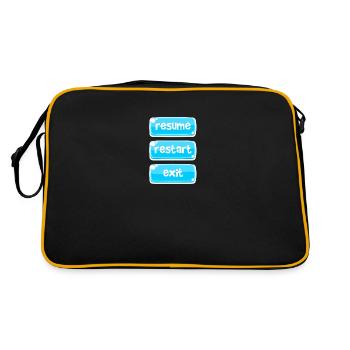 Spiel-Menü - Retro Tasche - Schwarz/Gold - Hinten