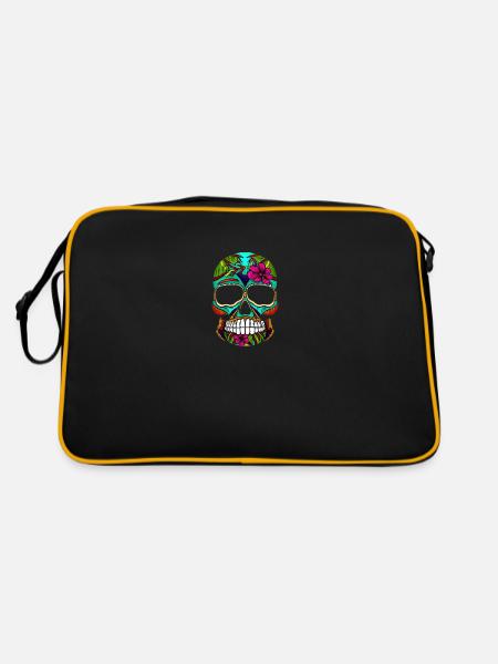 Skill Mexiko - Retro Tasche - Schwarz/Gold - Hinten
