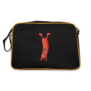 Saucisse qui fait un support à main - Sac Retro - noir/or - Dos