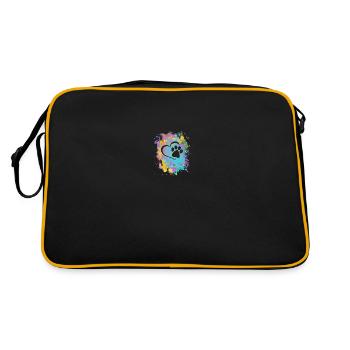 Coeur empreintes - Sac Retro - noir/or - Dos