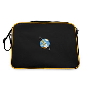 Oiseau Busard cendré Rapace Espèce protégée - Sac Retro - noir/or - Dos