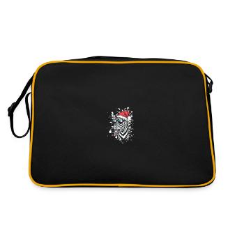 Zèbre Noël Drôle - Sac Retro - noir/or - Dos