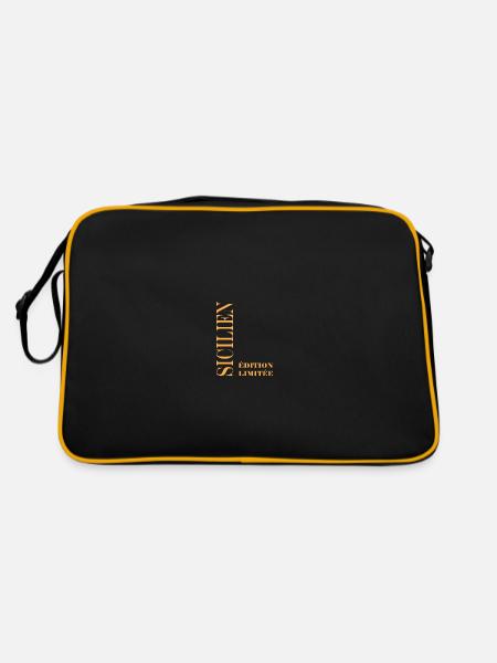 sicilien - Sac Retro - noir/or - Dos