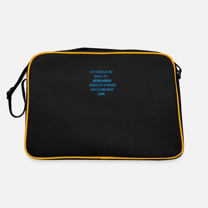 benehmen opa hellblau Retro Tasche