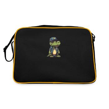 crocodile - Sac Retro - noir/or - Dos