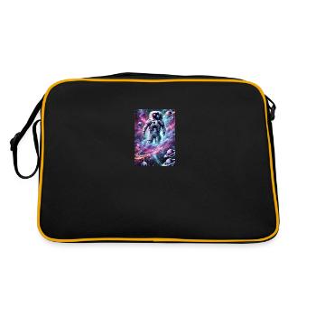 An astronaut in the cosmos - Retro Bag - black/gold - Back