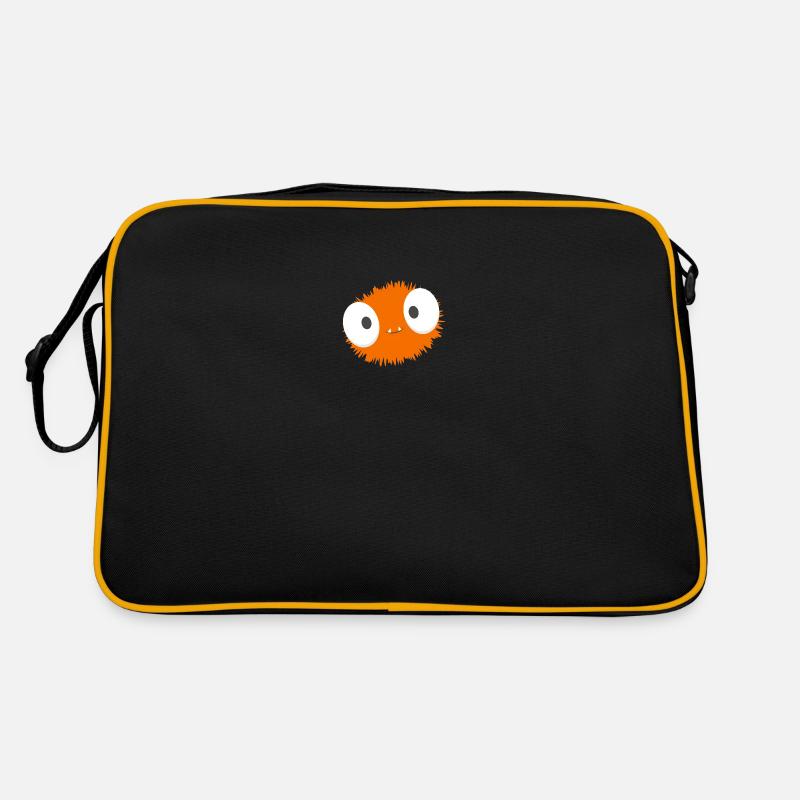 orange monster - Retro Tasche - Schwarz/Gold