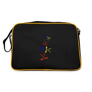 Golf symbol - Retro Bag - black/gold - Back