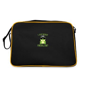 Frog Lovers Kids Frogs - Retro Bag - black/gold - Back