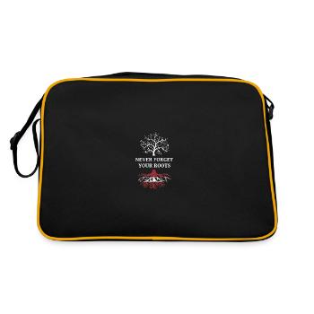 La Lettonie n’oubliez jamais vos racines - Sac Retro - noir/or - Dos