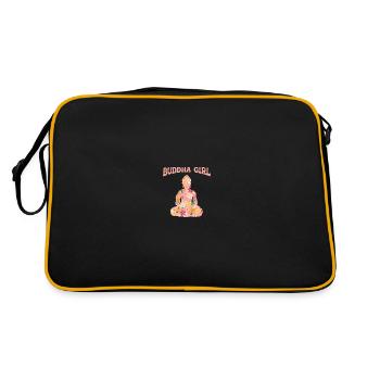 Buddha Buddhist Buddhism - Retro Bag - black/gold - Back