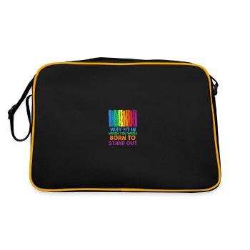 Autism Autistic - Retro Bag - black/gold - Back