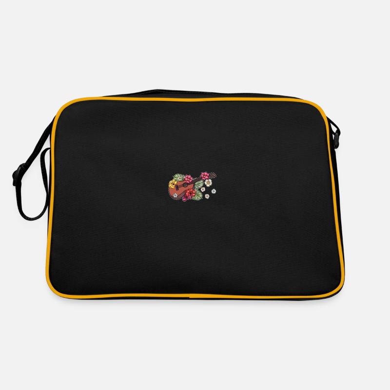 Ukulele - Retro Tasche - Schwarz/Gold