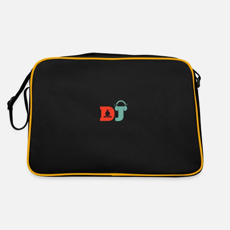 DJ Discjockey - Retro Tasche - Schwarz/Gold