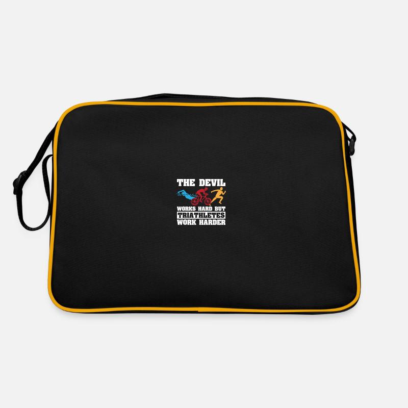 Triathlon - Retro Tasche - Schwarz/Gold