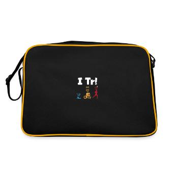 Triathlon - Retro Tasche - Schwarz/Gold - Hinten