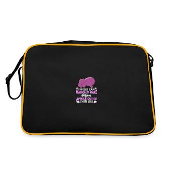 Nilpferd Hippo Flusspferd - Retro Bag - black/gold - Back