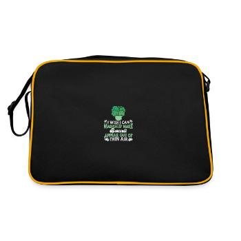Broccoli Vegetables Vegan Vegetarian - Retro Bag - black/gold - Back