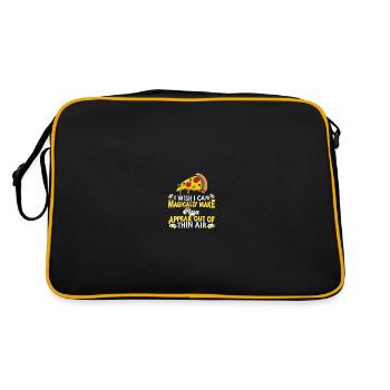 Pizza - Retro Tasche - Schwarz/Gold - Hinten