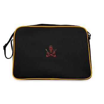 Barber Barbershop Skull Coiffeur - Sac Retro - noir/or - Dos