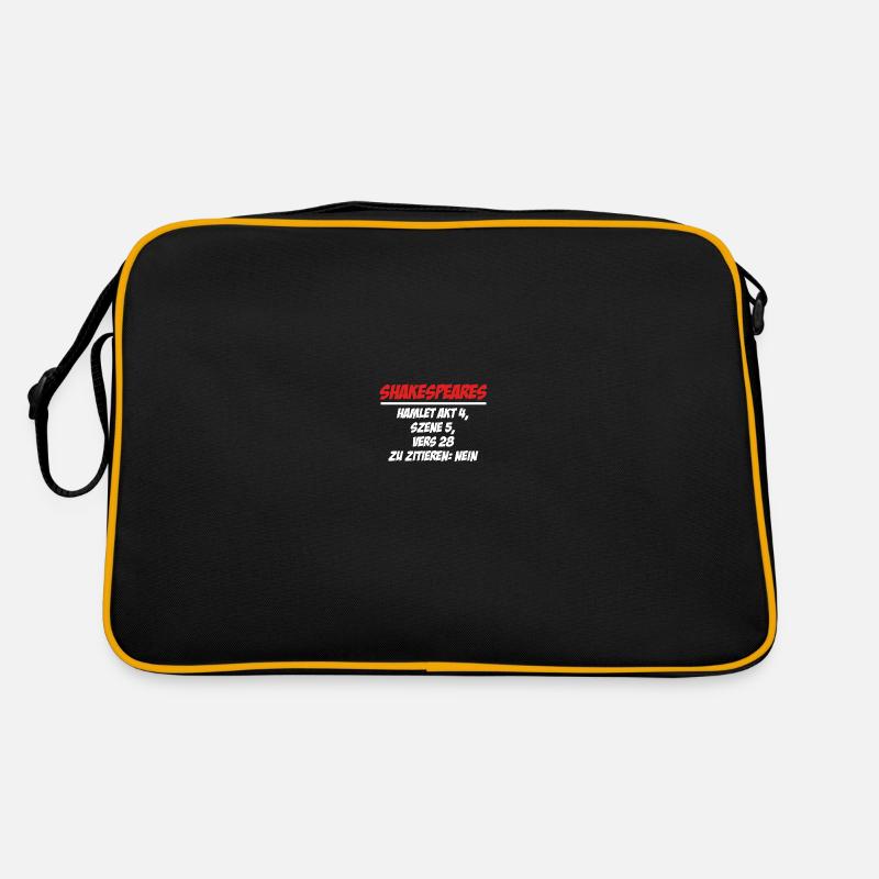 Schwarzer Humor Ironie - Retro Tasche - Schwarz/Gold