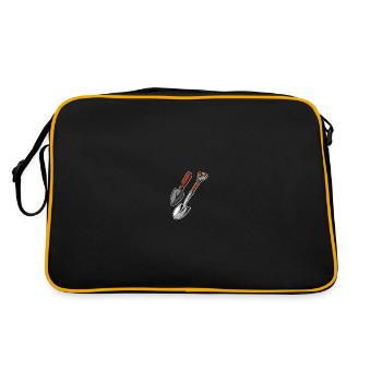 Hobbygärtner Garten - Retro Tasche - Schwarz/Gold - Hinten