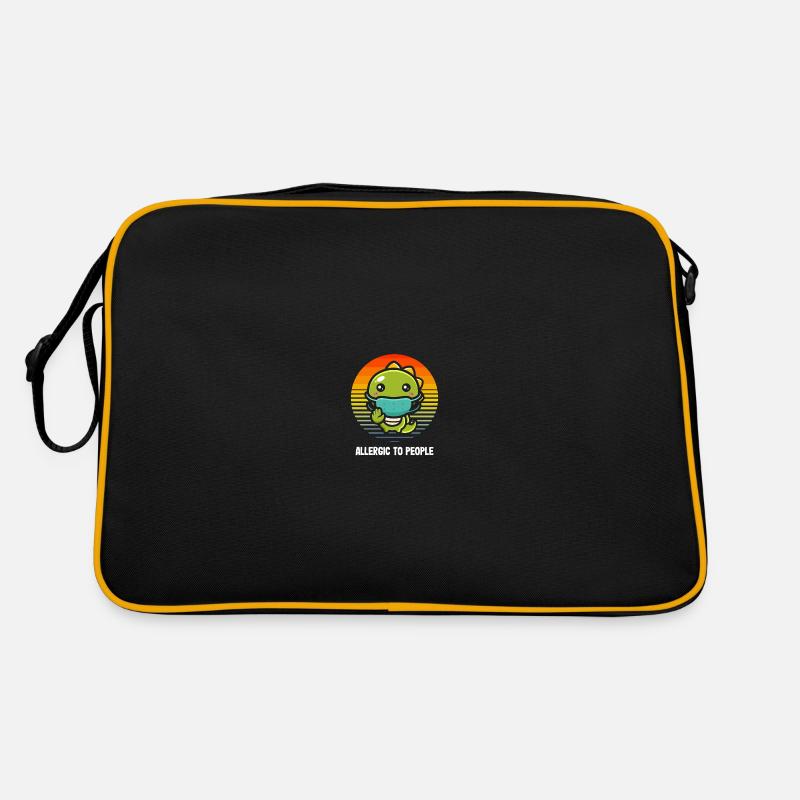 Dinosaurier Erwachsener Dinosaurier - Retro Tasche - Schwarz/Gold