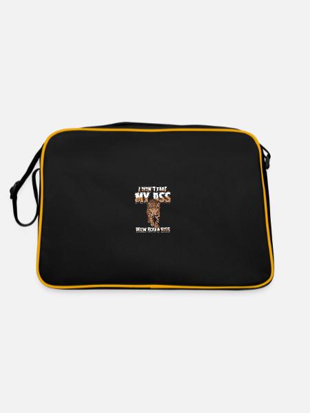 Jaguar Je n’ai pas pété mes fesses t’a soufflé un baiser - Sac Retro - noir/or - Dos
