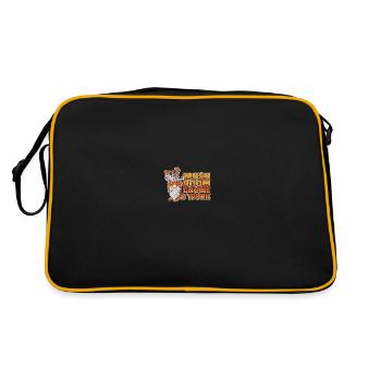 Mushroom pickers Mushrooms Mushroom dwarf - Retro Bag - black/gold - Back