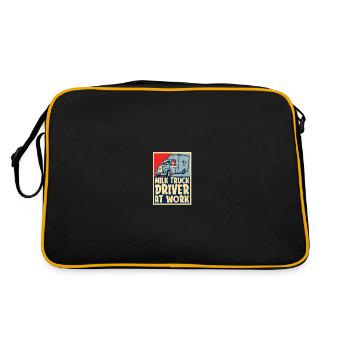 Cow Milk Driver Milk Truck - Retro Bag - black/gold - Back