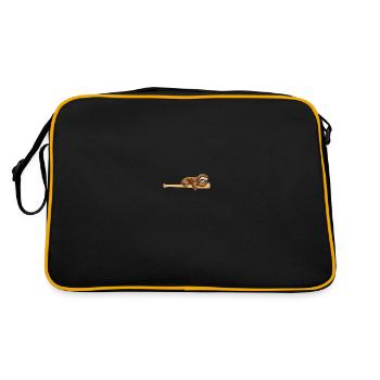 Sloth Cute Sloth Baseball - Retro Bag - black/gold - Back