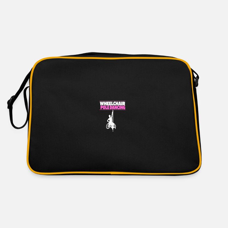 Pole Dancing Rollstuhl - Retro Tasche - Schwarz/Gold
